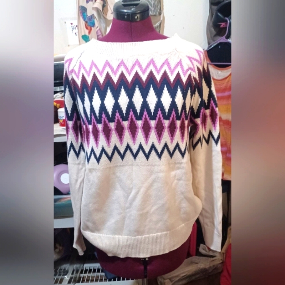 Loft Crewneck Striped Sweater